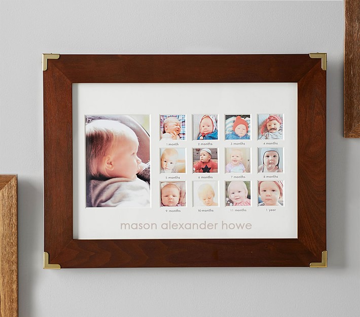 Hudson Wooden First Year Frame Baby Keepsake Pottery Barn Kids