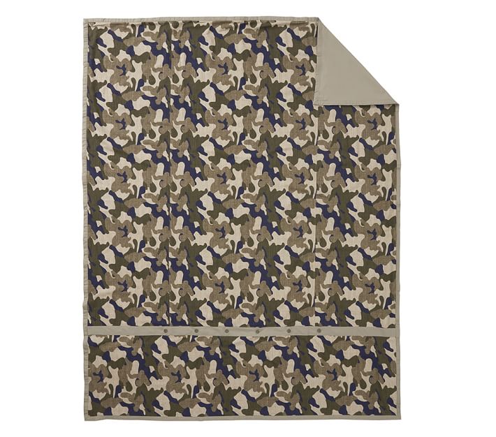Organic Camo Kids' Duvet Cover Pottery Barn Kids