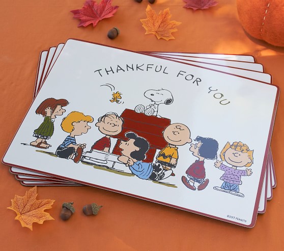 Peanuts® Thanksgiving Placemat | Kids Table Decor | Pottery Barn Kids