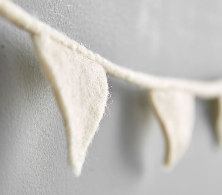 Felted Wool Bunting Garland Kids Wall Decor Pottery Barn Kids