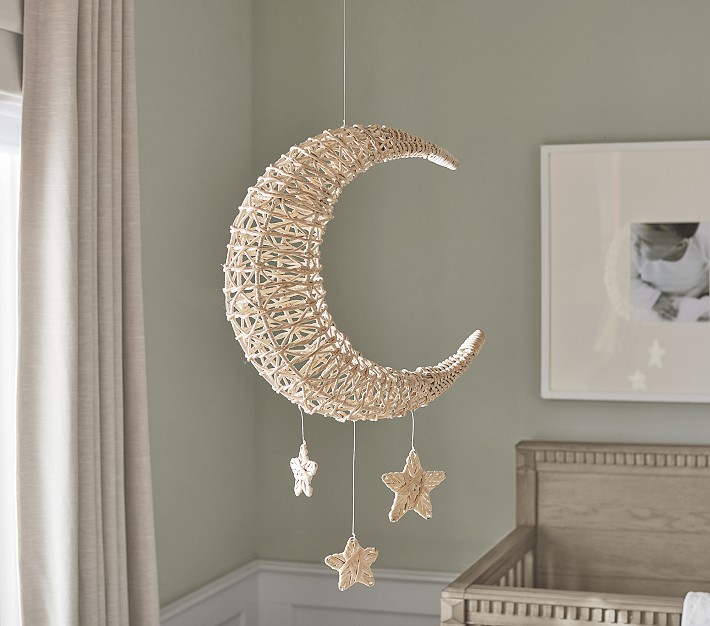 Rattan Moon And Stars Mobile Pottery Barn Kids