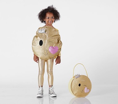 Kids Glitter Emoji Halloween Costume