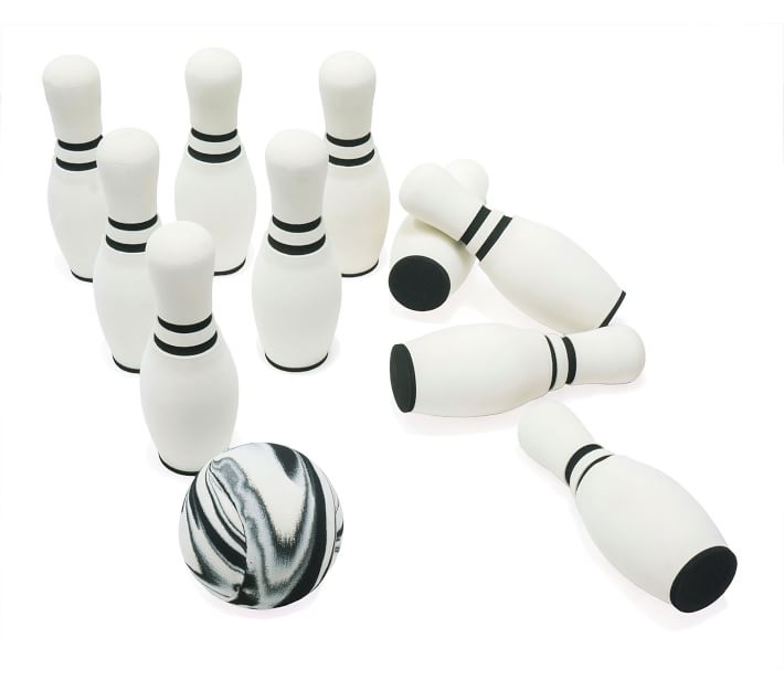 bowling strike black and white