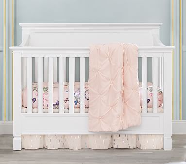 Monique Lhuillier Velvet Pintuck Toddler Comforter | Pottery Barn Kids