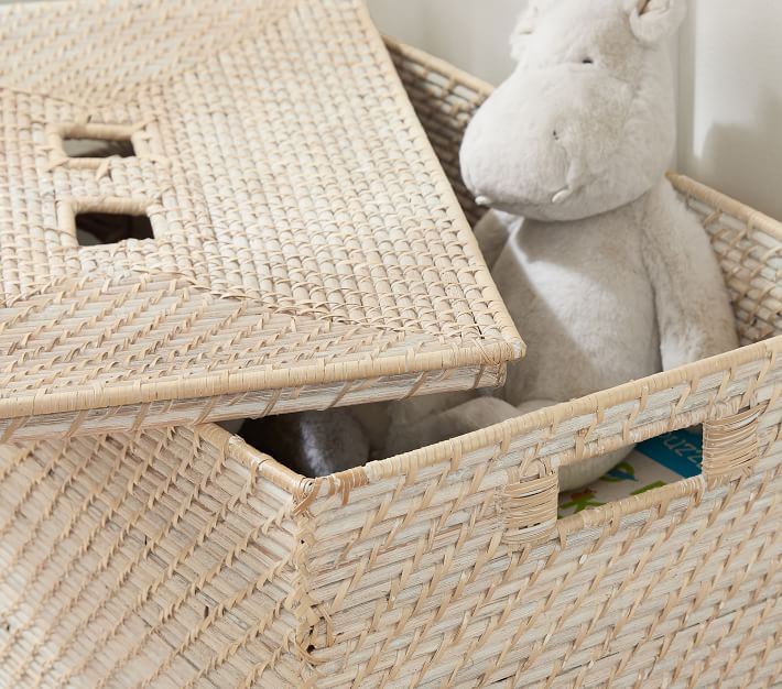 Quinn White Washed Toy Chest Pottery Barn Kids