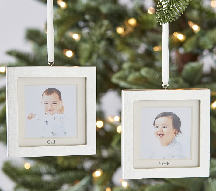 Silverleaf Square Frame Ornaments Pottery Barn Kids