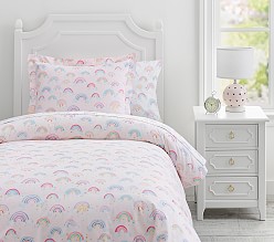 Rainbow Cloud Organic Duvet Cover & Shams