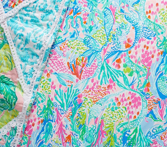 Organic Lilly Pulitzer Mermaid Cove Crib Sheets | Pottery Barn Kids