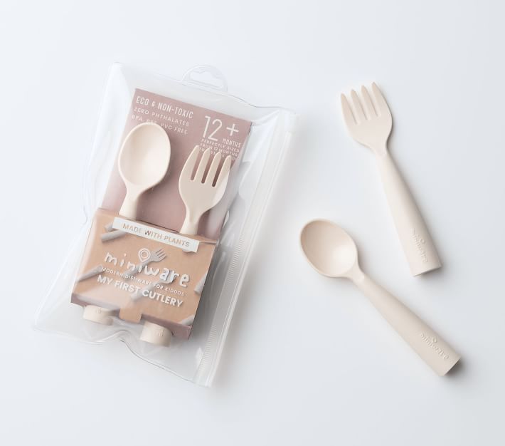 Miniware Training Spoon Set Cotton Candy + Grey