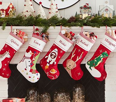 Quilted Christmas Stocking Collection | Pottery Barn Kids