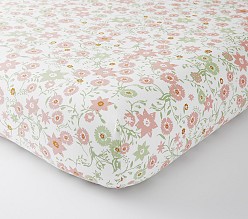 Julia Berolzheimer Floral Organic Crib Fitted Sheet