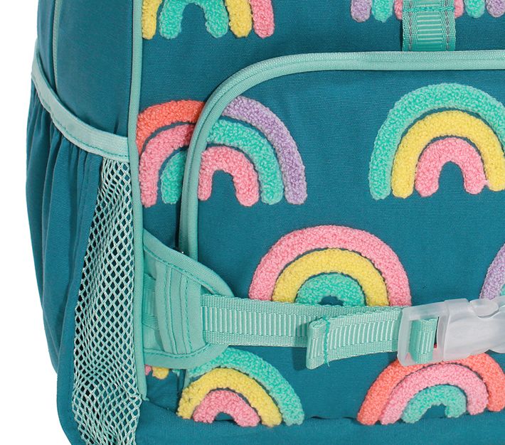 Mackenzie Turquoise Rainbows Chenille Backpacks Pottery Barn Kids