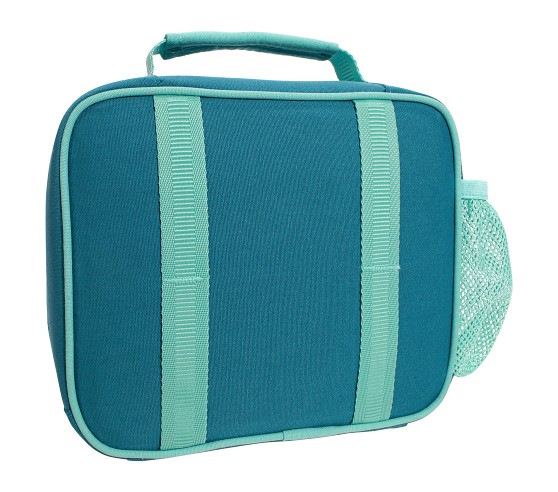 Mackenzie Turquoise Rainbows Chenille Lunch Boxes | Pottery Barn Kids