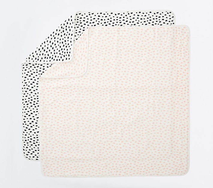 Organic Brushstroke Dot Muslin Baby Blanket Pottery Barn Kids