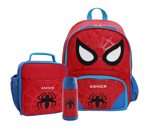 포터리반 가방 + 런치백 + 물통 세트 Potterybarn Mackenzie Marvel Spiderman Glow-in-the-Dark Critter Backpack &amp; Lunch Bundle, Set of 3