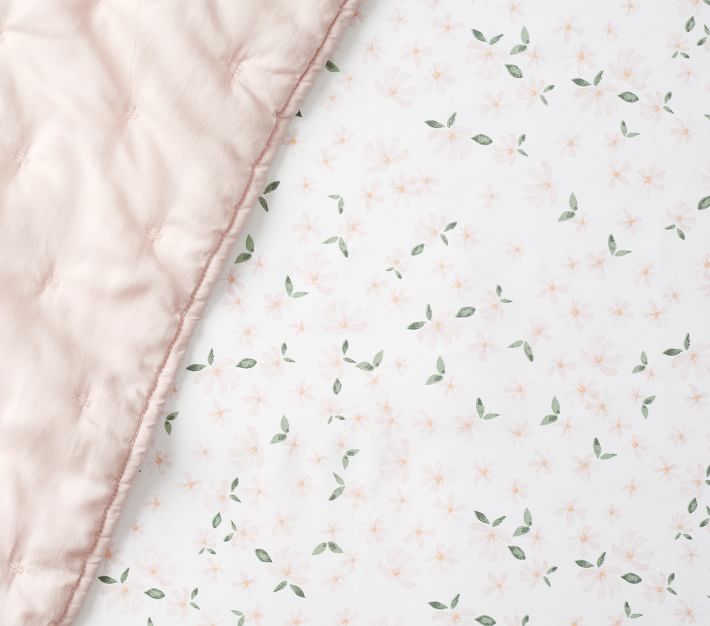 Meredith Tiny Floral Organic Crib Fitted Sheet Pottery Barn Kids