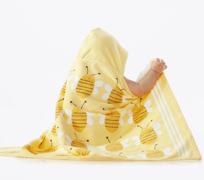 Lemon Bee Beach Towels