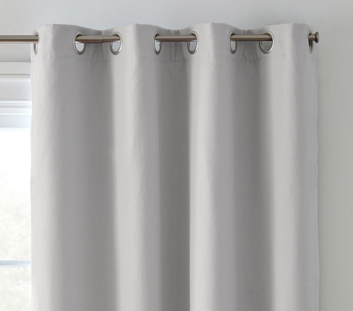 Quincy Cotton Canvas Grommet Blackout Curtain Panel Pottery Barn Kids