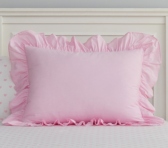 Stax Elegant Pink Yarn-Dyed Organic Cotton Kids Twin Duvet Cover +