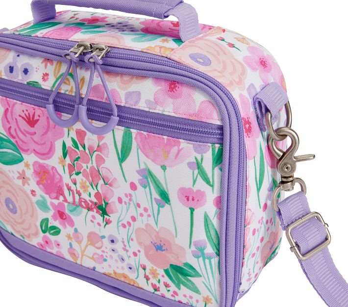 Mackenzie Lavender Floral Blooms Adaptive Lunch Box | Pottery Barn Kids