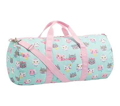 Mackenzie Aqua & Pink Unicorn Parade Large Kids Duffle