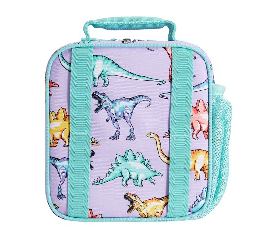 Mackenzie Lavender Multi Dinosaur Lunch Boxes | Pottery Barn Kids