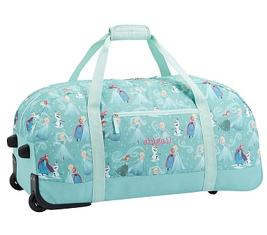 Aqua Disney Frozen Medium Rolling Kids Duffle Bag