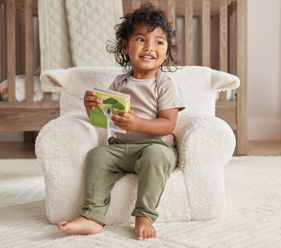 Housse De Chaise Pour Enfant Pottery Barn My First Anywhere En Velours Figue - 46x51x46 Cm - Neuf
