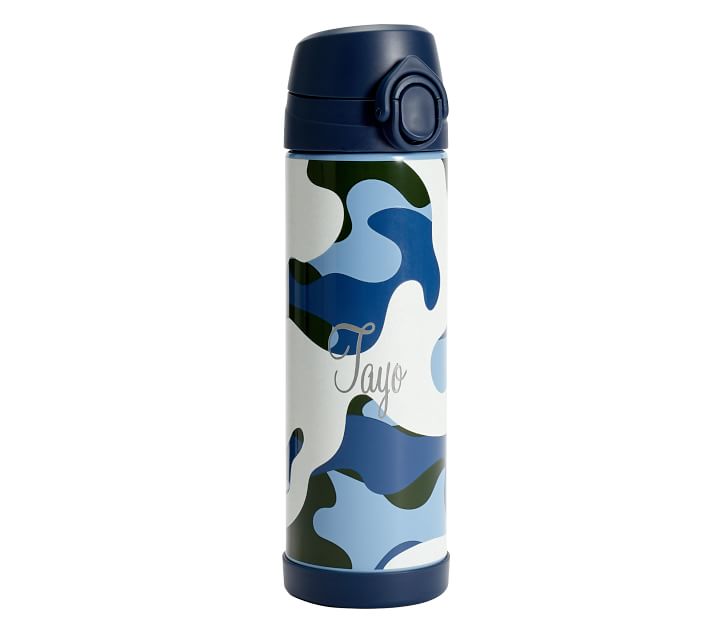 Mackenzie Blue Green Camo Glow-in-the-Dark Water Bottles