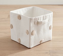 Embroidered Dot Cube Storage