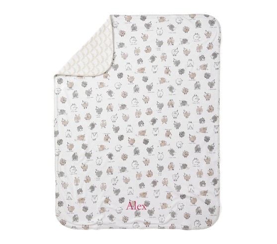 Paty Striped Pima Cotton Baby Blanket main image 0