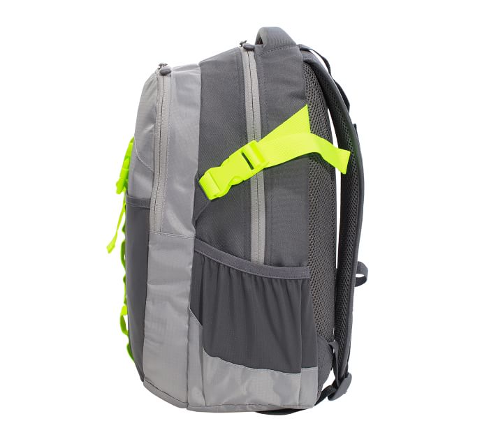 Jayden Charcoal/Grey/Green Backpack Pottery Barn Kids