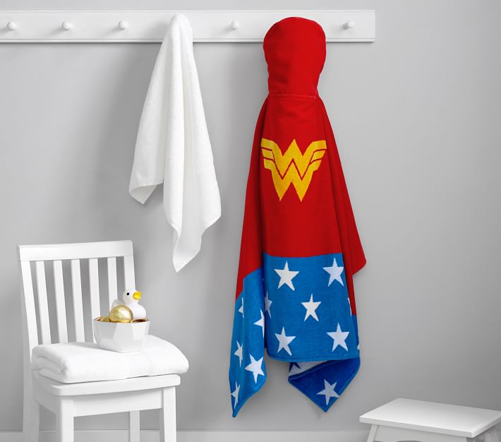 WONDER WOMAN™ Kid Hooded Towel | Pottery Barn Kids