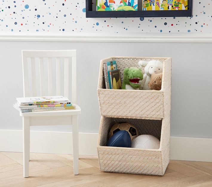 Quinn Stackable Bins, Set of 2 Pottery Barn Kids
