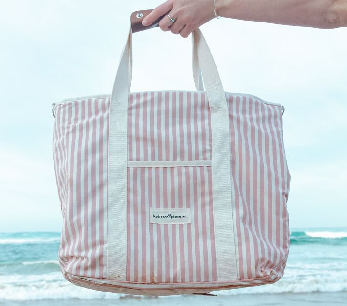 Business and Pleasure Cooler Tote Lauren's Pink Stripe | Pottery Barn Kids