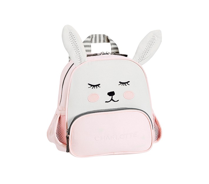 Bunny Ear Design Backpack, Kawaii Zipper School Storage Bag, All