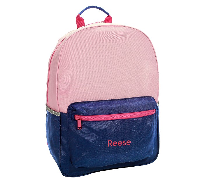 Astor Light Pink/Navy Backpacks Pottery Barn Kids