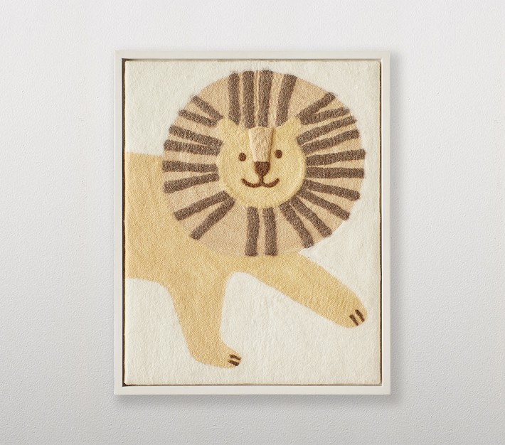 Felted Lion Wall Art
