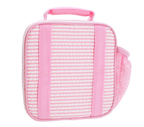 Mackenzie Bright Pink Seersucker Lunch Boxes | Pottery Barn Kids