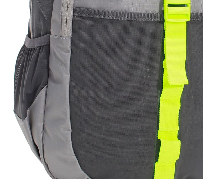 Jayden Charcoal/Grey/Green Backpack Pottery Barn Kids