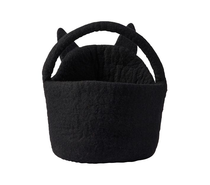 Felted Wool 3D Black Cat Treat Bag Pottery Barn Kids