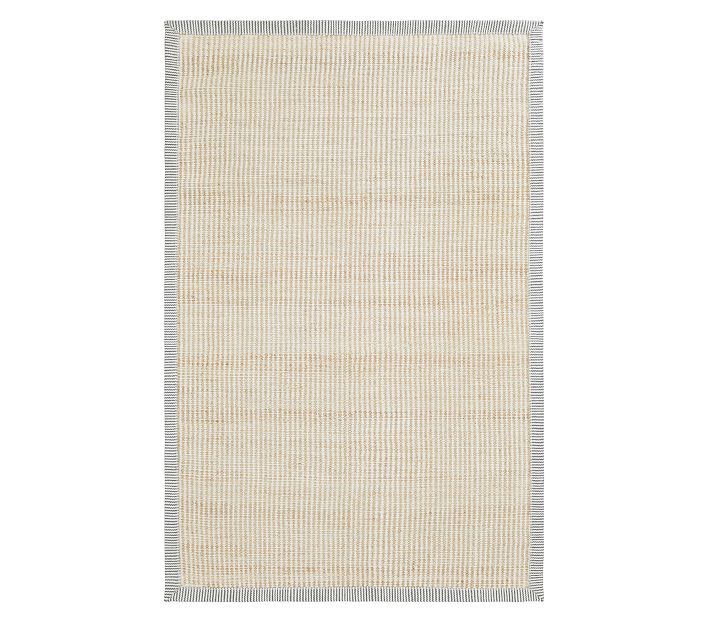 Chenille Jute Striped Border Rug Pottery Barn Kids