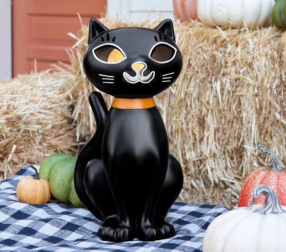 Weatherproof Black Cat Halloween Luminary | Pottery Barn Kids