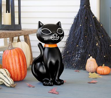 Weatherproof Black Cat Halloween Luminary | Pottery Barn Kids