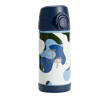 Mackenzie Blue Gray Camo Glow-in-the-Dark Water Bottle