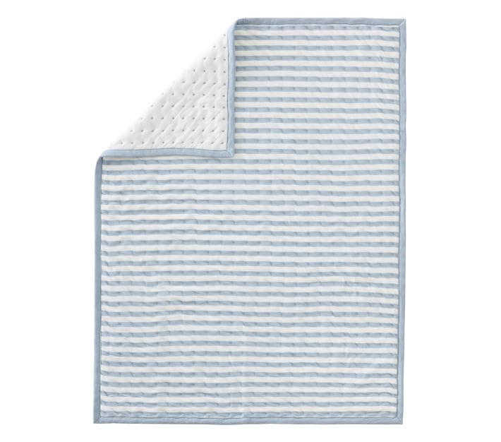 Breton Stripe Jersey Knit Baby Blanket Pottery Barn Kids