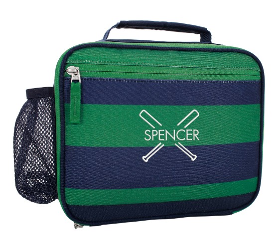 Navy Stripe Quilted Cotton Lunchbox main image 1
