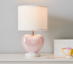 Iridescent Heart Table Lamp