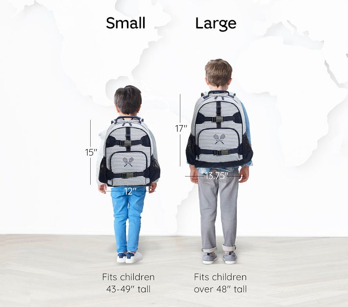 Baby Blue Seersucker Small Backpack with Monogram- your favorite bag!