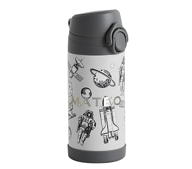 Pottery Barn Kids Mackenzie Gray Space Flight Glow-in-the-Dark Water Bottle